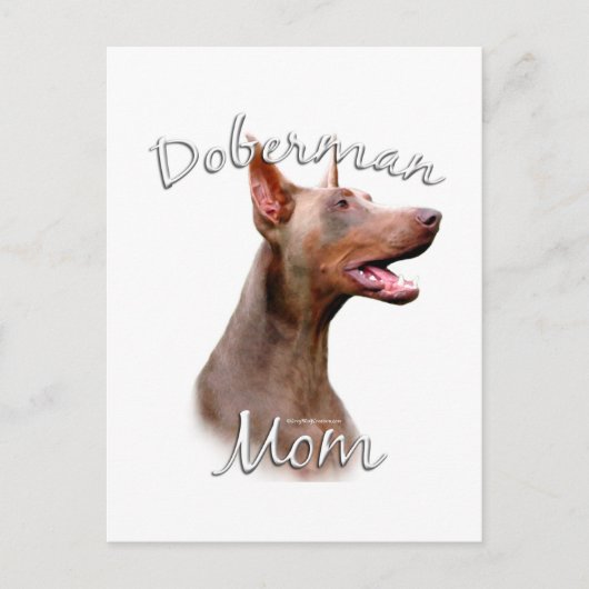 Doberman Pinscher (Isabella) Mama 2 Postkarte (Vorderseite)