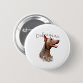 Doberman Pinscher (Isabella) Vater 2 Button (Vorne & Hinten)