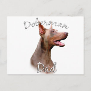 Doberman Pinscher (Isabella) Vater 2 Postkarte