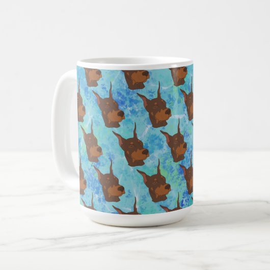 Doberman Pinscher Kaffeetasse (Vorderseite Links)