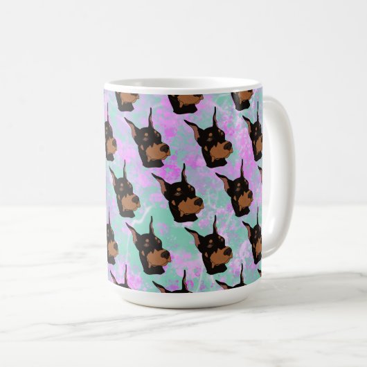 Doberman Pinscher Kaffeetasse (VorderseiteRechts)