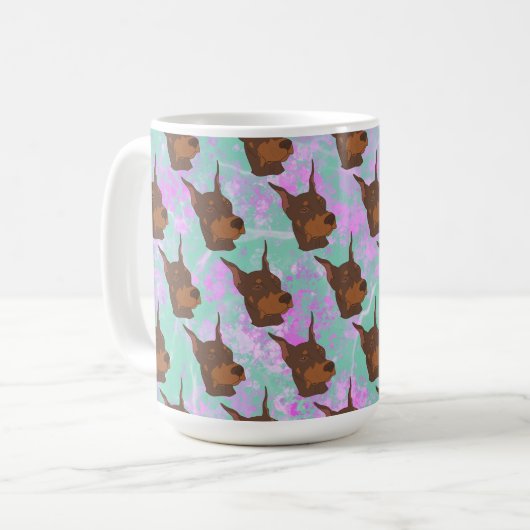 Doberman Pinscher Kaffeetasse (Vorderseite Links)