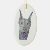 Doberman Pinscher Keramik Ornament (Rechts)