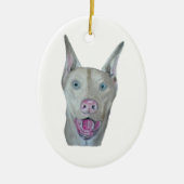 Doberman Pinscher Keramik Ornament (Vorne)