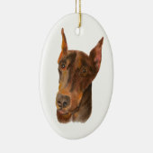 Doberman Pinscher Keramik Ornament (Rechts)