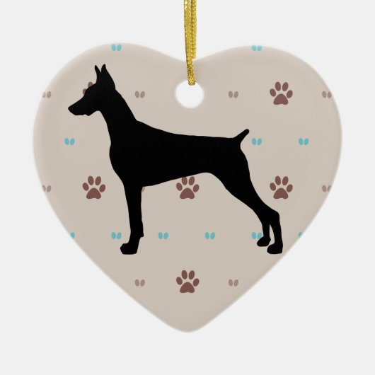 Doberman Pinscher Keramikornament (Vorne)