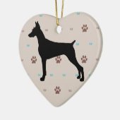 Doberman Pinscher Keramikornament (Links)