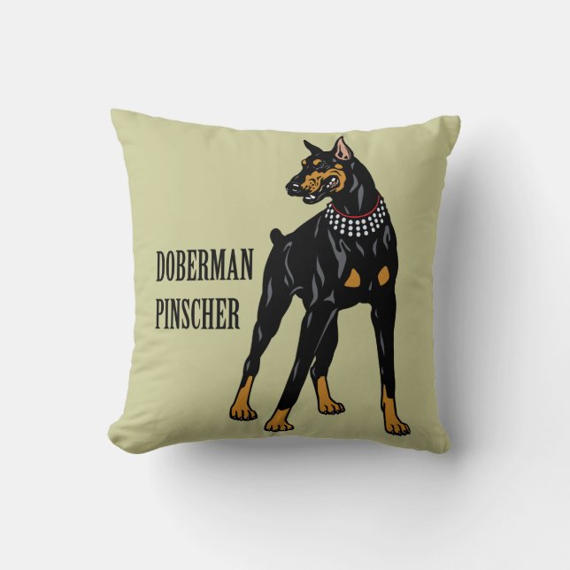 Doberman Pinscher Kissen (Vorderseite)