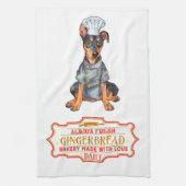 Doberman Pinscher Koch Baking Gingerbrot Geschirrtuch (Vertikal)