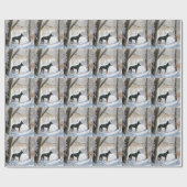 Doberman Pinscher lässt es Weihnachten Geschenkpapier (Flach)