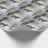 Doberman Pinscher lässt es Weihnachten Geschenkpapier (Ecke)