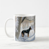 Doberman Pinscher lässt es Weihnachten Kaffeetasse (Links)
