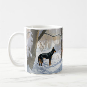 Doberman Pinscher lässt es Weihnachten Kaffeetasse