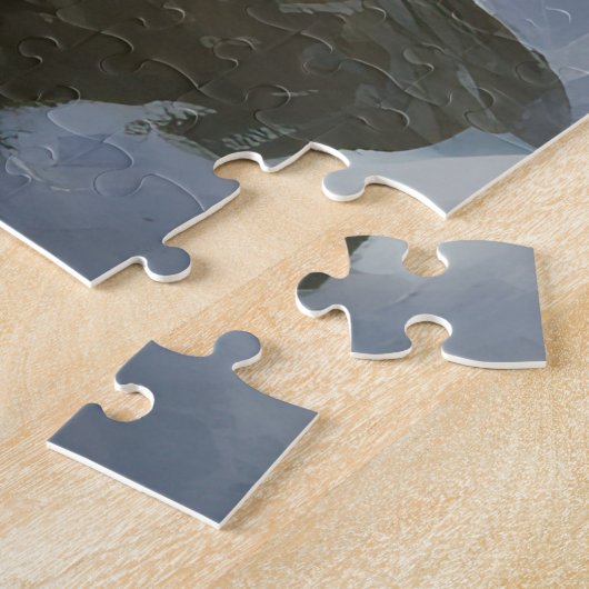 Doberman Pinscher lässt es Weihnachten Puzzle (Seite)