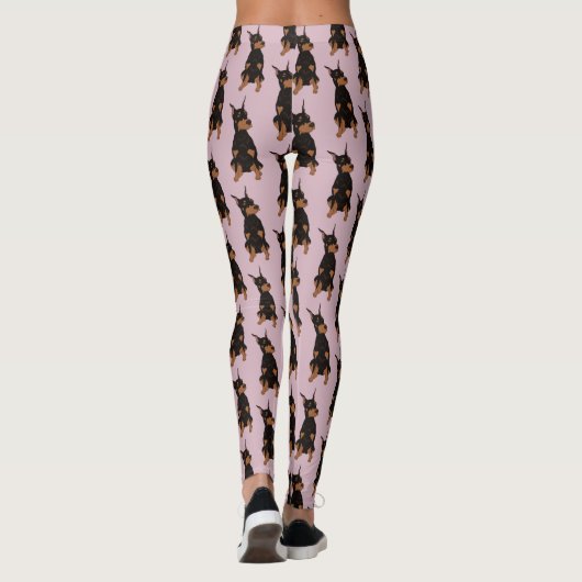 Doberman Pinscher Leggings (Rückseite)