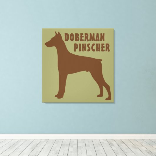Doberman Pinscher Leinwanddruck (Insitu (Holzboden))