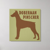 Doberman Pinscher Leinwanddruck (Vorderseite)