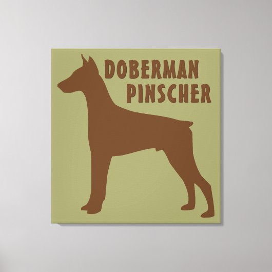 Doberman Pinscher Leinwanddruck (Vorderseite)