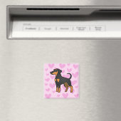 Doberman Pinscher Liebe (Diskettenohren) Magnet (In Situ (Geschirrspüler))
