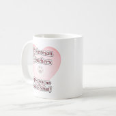 Doberman Pinscher Liebe, Liebe Doberman, Liebe Dob Kaffeetasse (Vorderseite Links)