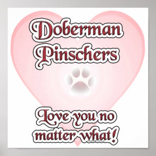 Doberman Pinscher Liebe, Liebe Doberman, Liebe Dob Poster