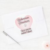 Doberman Pinscher Liebe, Liebe Doberman, Liebe Dob Runder Aufkleber (Umschlag)