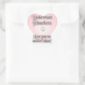 Doberman Pinscher Liebe, Liebe Doberman, Liebe Dob Runder Aufkleber (Tasche)