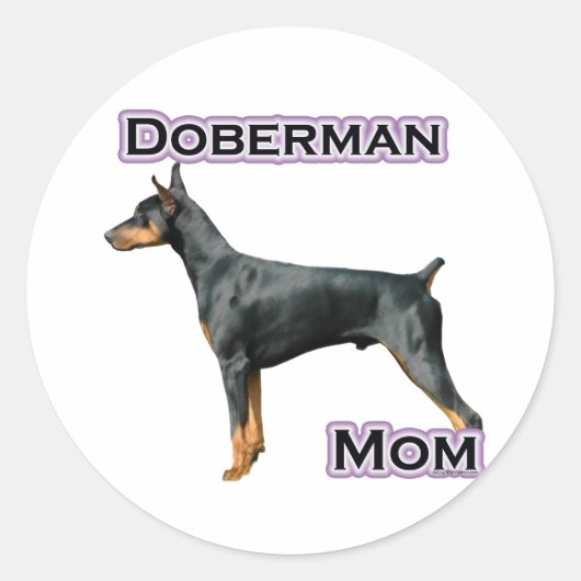Doberman Pinscher Mama 4 - Aufkleber (Vorderseite)