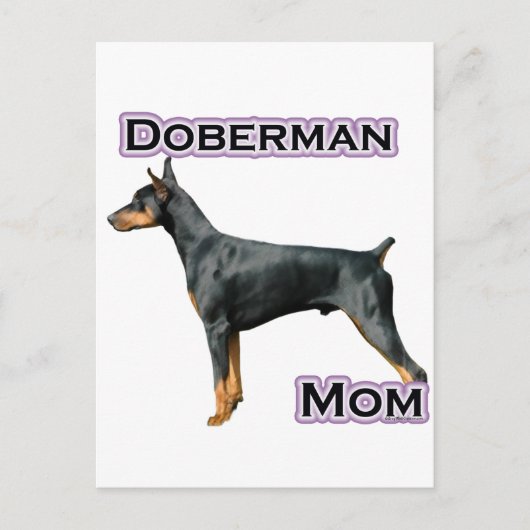 Doberman Pinscher Mama 4 Postkarte (Vorderseite)