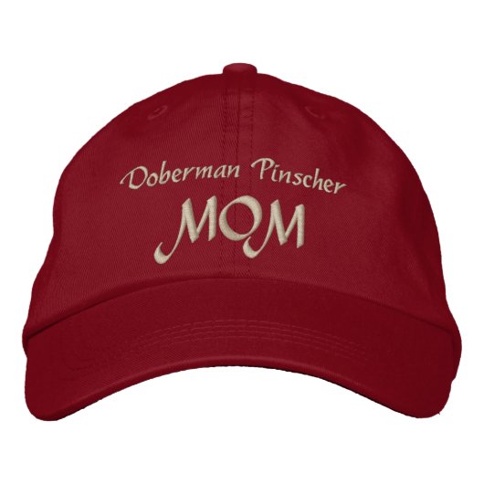Doberman Pinscher MAMA - Geschenke Bestickte Baseballkappe (Vorderseite)
