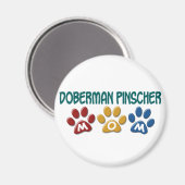 DOBERMAN PINSCHER Mama Paw Print 1 Magnet (Vorderseite/Rückseite)