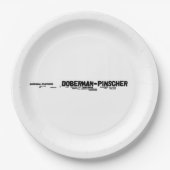 doberman pinscher mashup pappteller (Vorderseite)