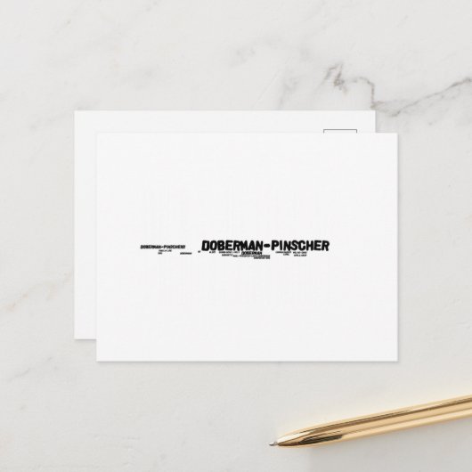 Doberman-Pinscher-Mashup Postkarte (Vorderseite/Rückseite Beispiel)