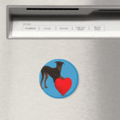 Doberman Pinscher mit Herz Magnet (In Situ (Geschirrspüler))