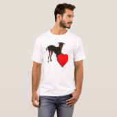 Doberman Pinscher mit Herz T-Shirt (Vorne ganz)