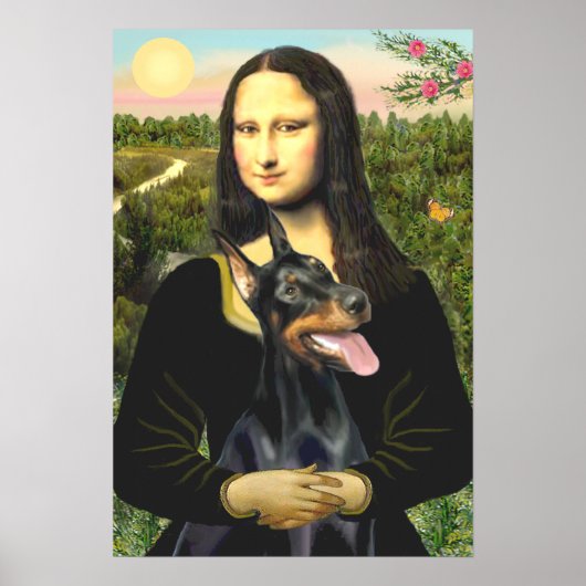 Doberman Pinscher - Mona Lisa Poster (Vorne)