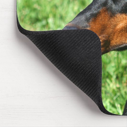 Doberman Pinscher mousepad (Ecke)