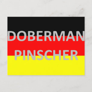 doberman pinscher name auf germany.png postkarte