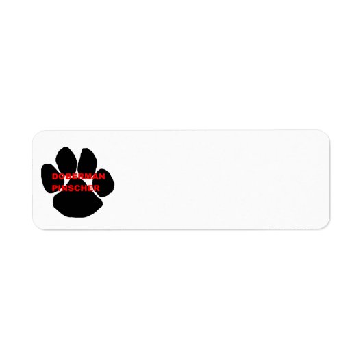Doberman pinscher name paw (Vorne)
