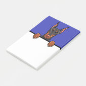 Doberman Pinscher Niedlich Funny Dog Lover Geschen Post-it Klebezettel (angewinkelt)