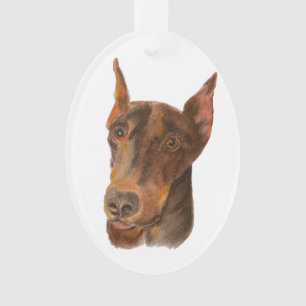 Doberman Pinscher Oval Ornament