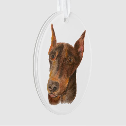 Doberman Pinscher Oval Ornament (Vorderseite)