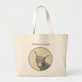 Doberman Pinscher Painting Dobermann Proppe Dog Ar Jumbo Stoffbeutel (Vorne)