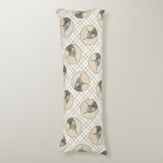 Doberman Pinscher Painting Dobermann Proppe Dog Ar Seitenschläferkissen (Vorderseite Vertikal)