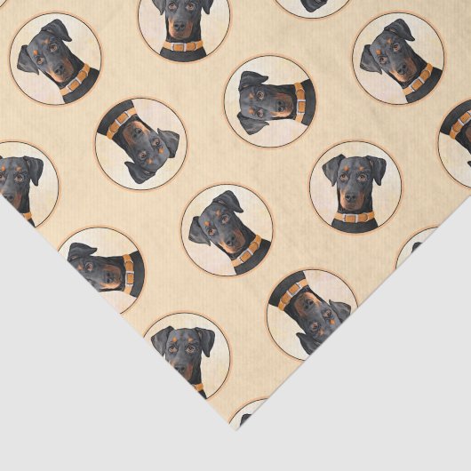 Doberman Pinscher Painting Dobermann Unzugeschnitt Seidenpapier (Ausschnitt)