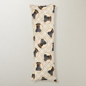 Doberman Pinscher Painting Dobermann Unzugeschnitt Seitenschläferkissen (Vorderseite Vertikal)