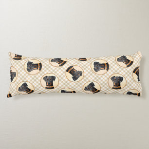 Doberman Pinscher Painting Dobermann Unzugeschnitt Seitenschläferkissen