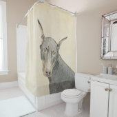 Doberman Pinscher Painting - Original Dog Art Duschvorhang (Beispiel)