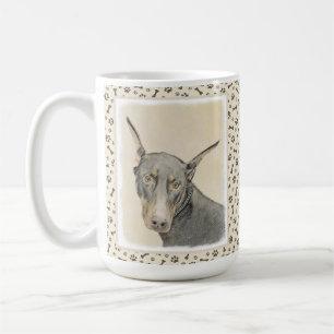 Doberman Pinscher Painting - Original Dog Art Kaffeetasse