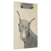 Doberman Pinscher Painting - Original Dog Art Klemmbrett (Rechts)